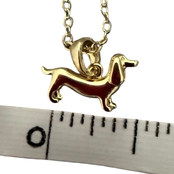NWT Gold Dauchshund Necklace and Earring Set - Picture 2 of 5